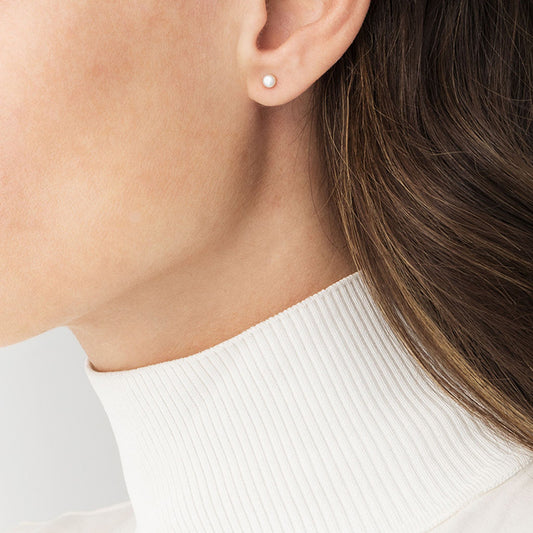 “Pearl Muse” S925 Sterling Silver Irregular Pearl Stud Earrings