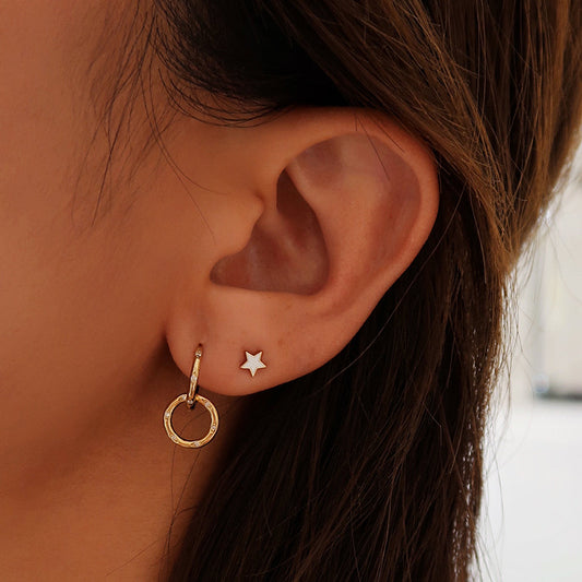 “Interlocking Halo” S925 Sterling Silver Zircon Interlocking Hoop Earrings