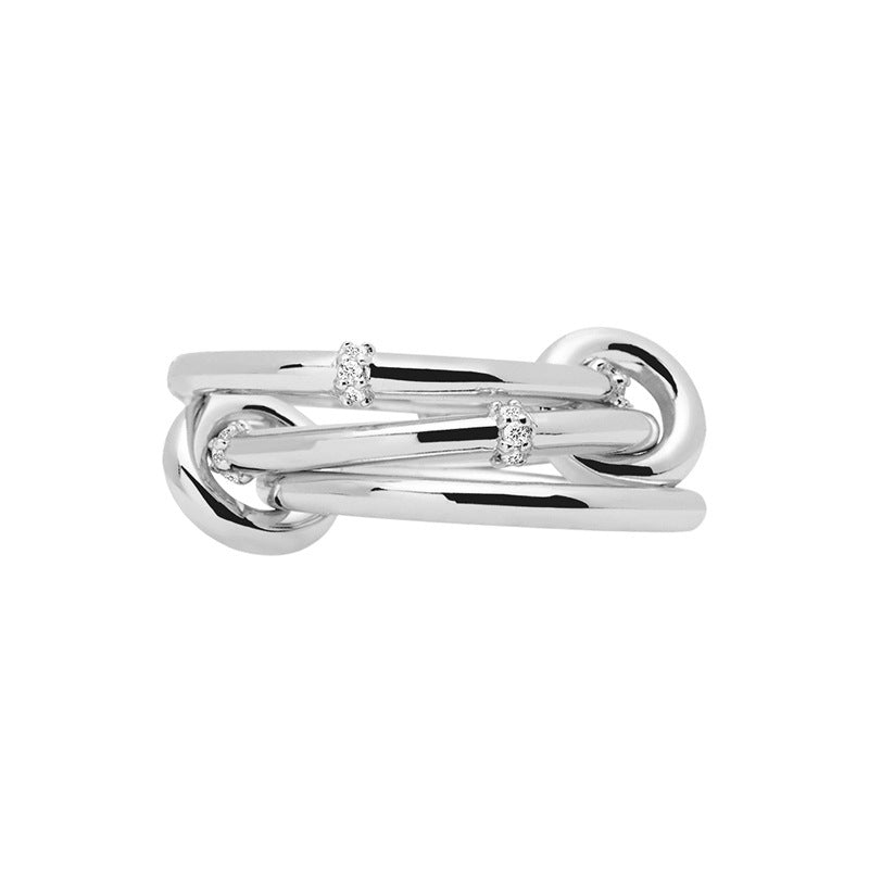 “Triple Halo” S925 Sterling Silver Triple-Band Zircon Ring