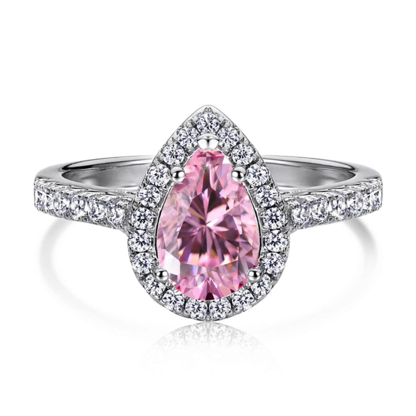 S925 Sterling Silver Pink CZ Ring – Morning Glow Design