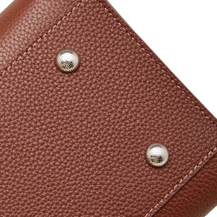 Women's Pebbled Cowhide Paneled Doctor-Style Work Bag