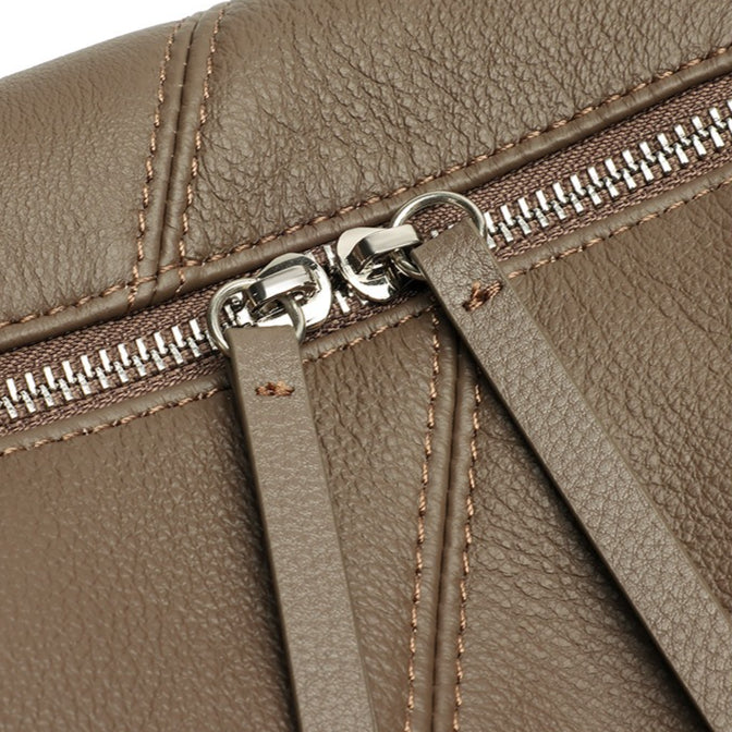 Women's TC Cowhide Soft Dumpling Bag with Adjustable Strap