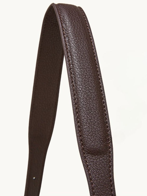 Women's Full-Grain Vegetable-Tanned Leather Tote Bag with Side Pockets