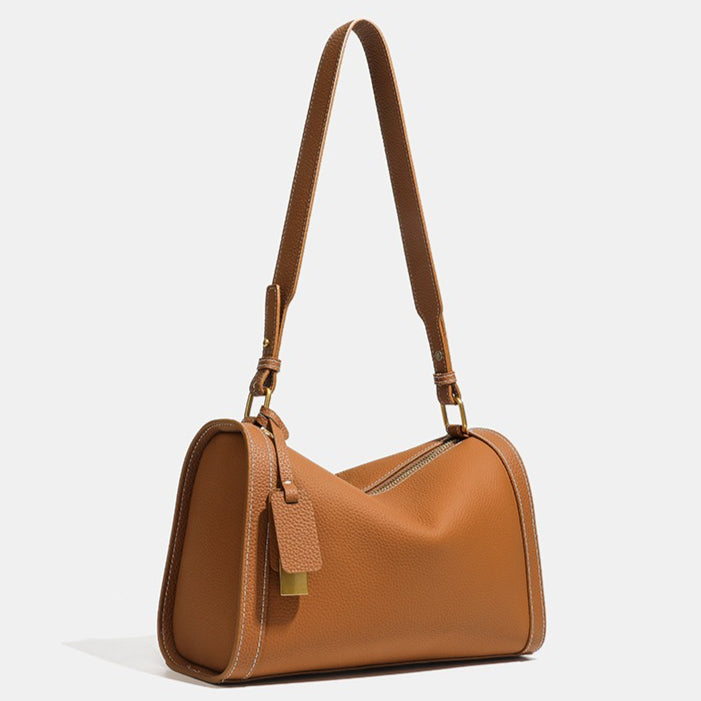 Women's Pebbled Cowhide Slouch Boston Shoulder Bag