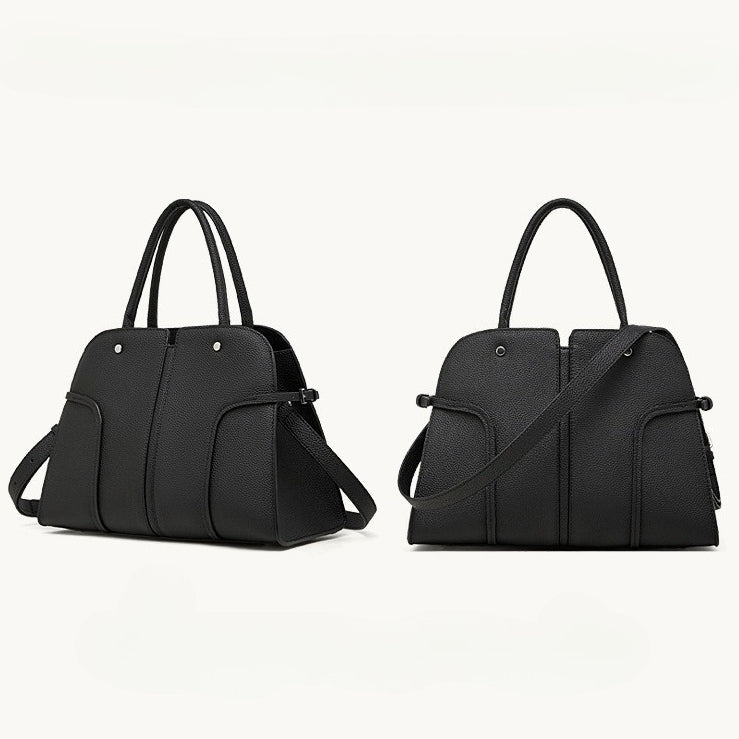 Women's Pebbled Cowhide Paneled Doctor-Style Work Bag