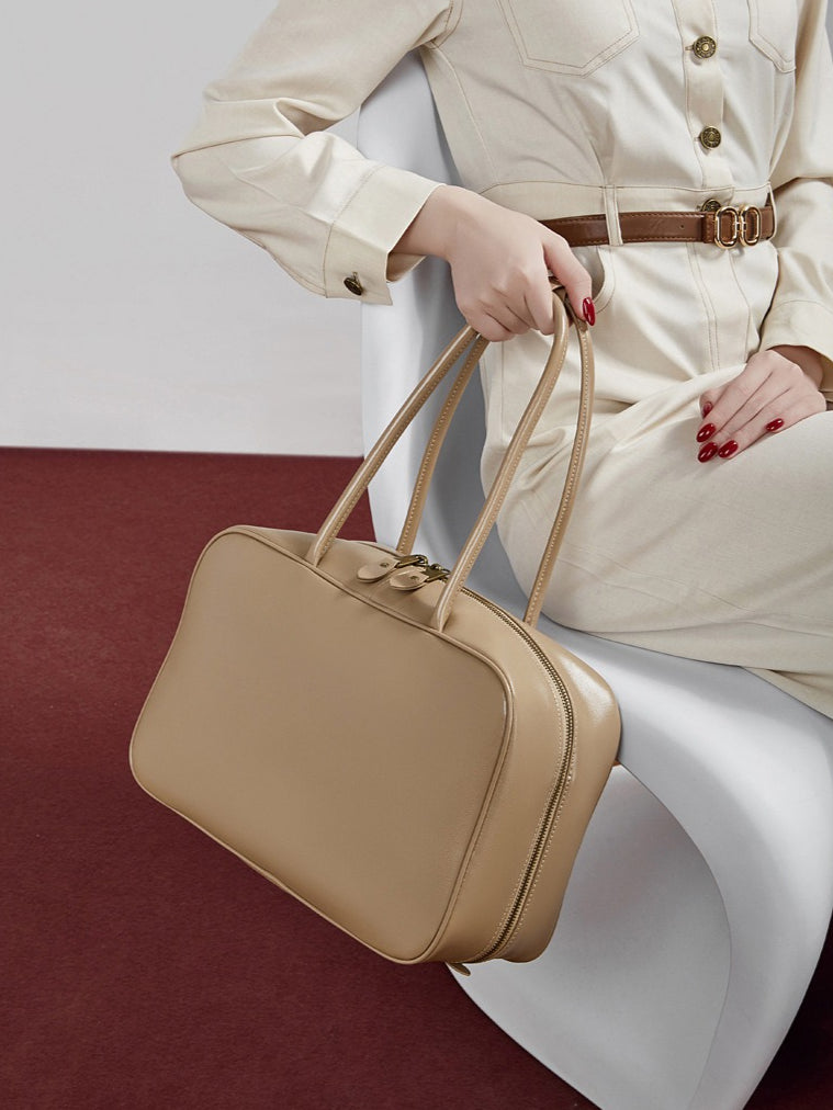 Women's Smooth Full-Grain Cowhide Boxy Work Bag