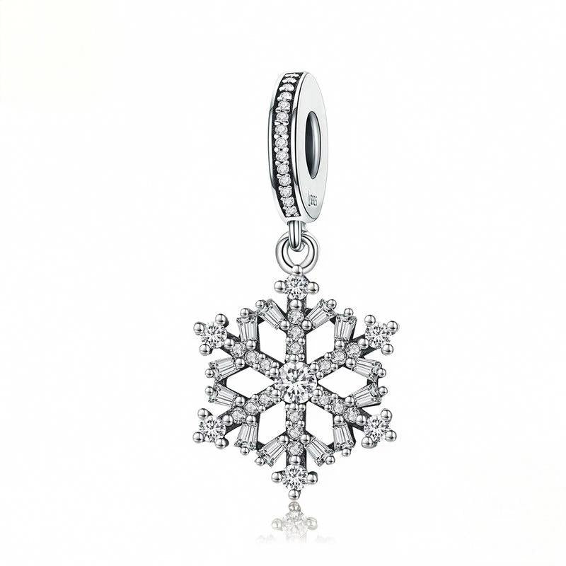 “Snowflake Collection” S925 Sterling Silver Winter Charm Bead