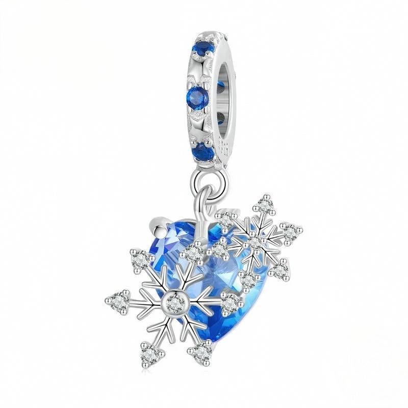 “Winter Whimsy” S925 Sterling Silver Snowflake Charm Bead