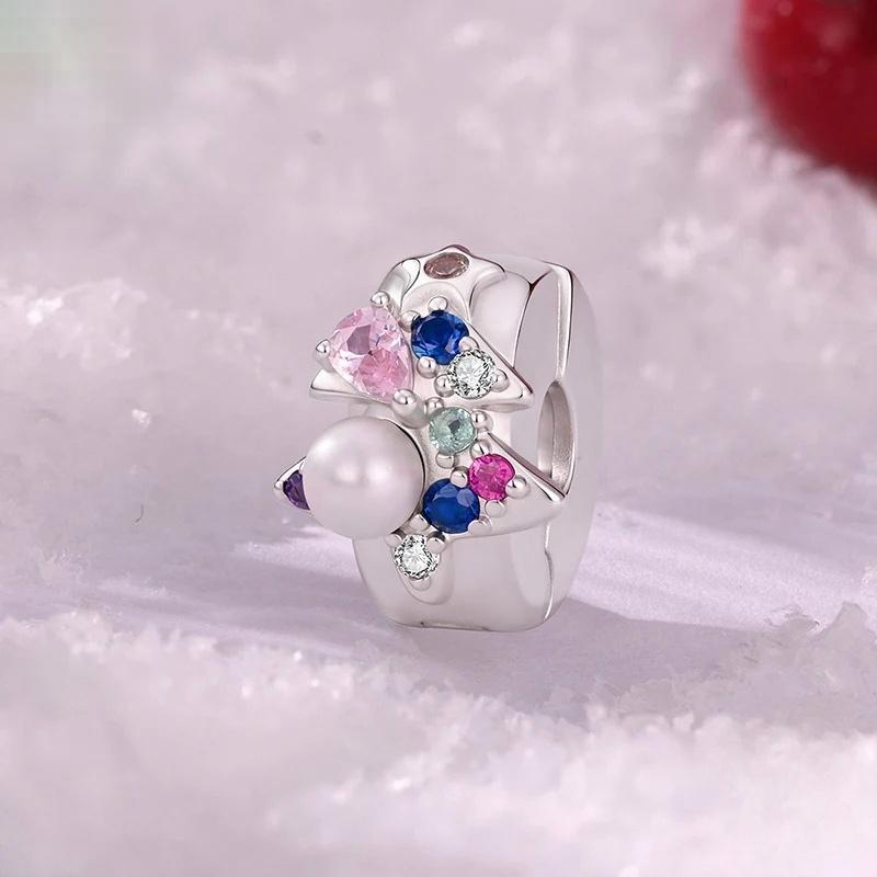 “Holiday Wreath” S925 Sterling Silver Christmas Pendant Charm