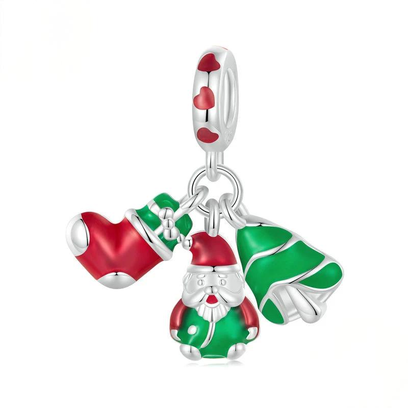 “Christmas Whimsy” S925 Sterling Silver Christmas Charm Bead