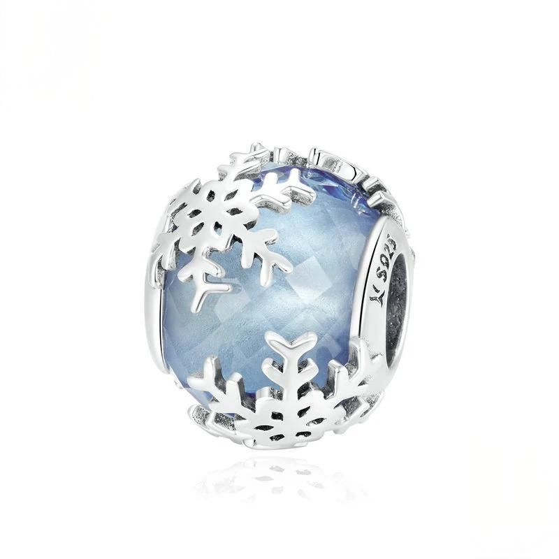 “Frostflake Collection” S925 Sterling Silver Snowflake Charm Beads