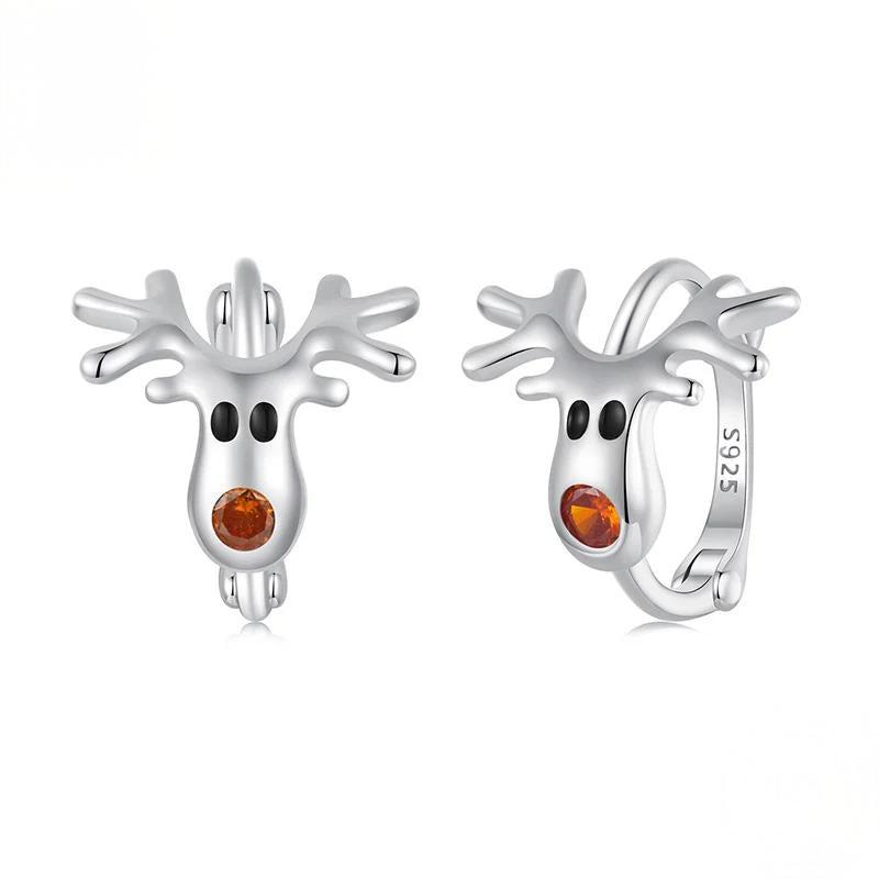 “Holiday Whimsy” S925 Sterling Silver Christmas Stud Earrings