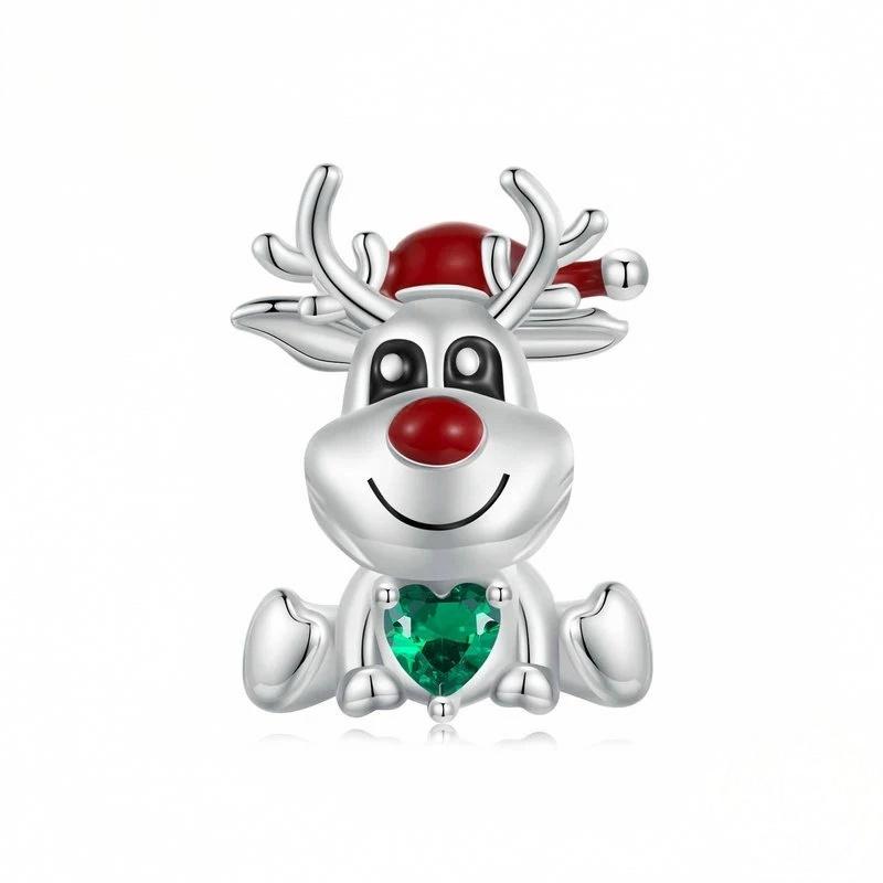 “Christmas Whimsy” S925 Sterling Silver Christmas Charm Bead