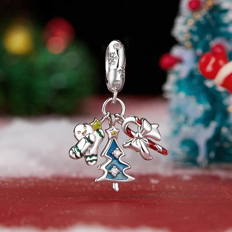 “Holiday Charm Parade” S925 Sterling Silver Christmas Charm Beads