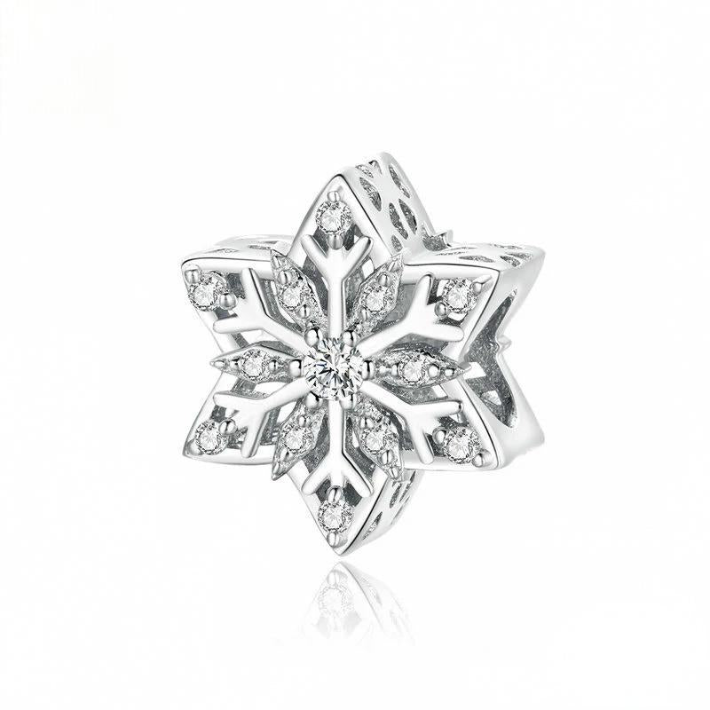 “Winter Whimsy” S925 Sterling Silver Snowflake Charm Bead