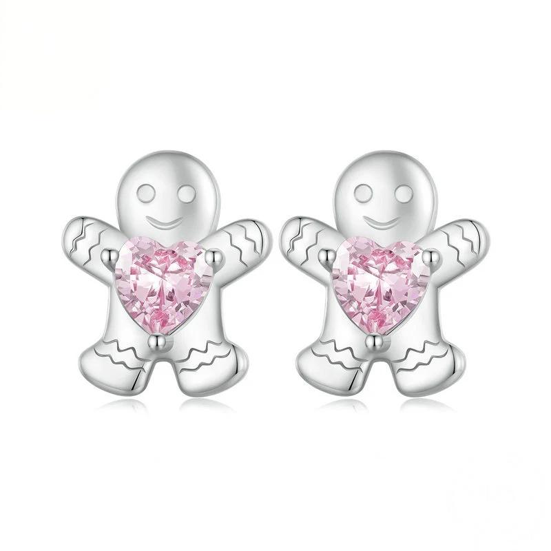 “Holiday Whimsy” S925 Sterling Silver Christmas Stud Earrings