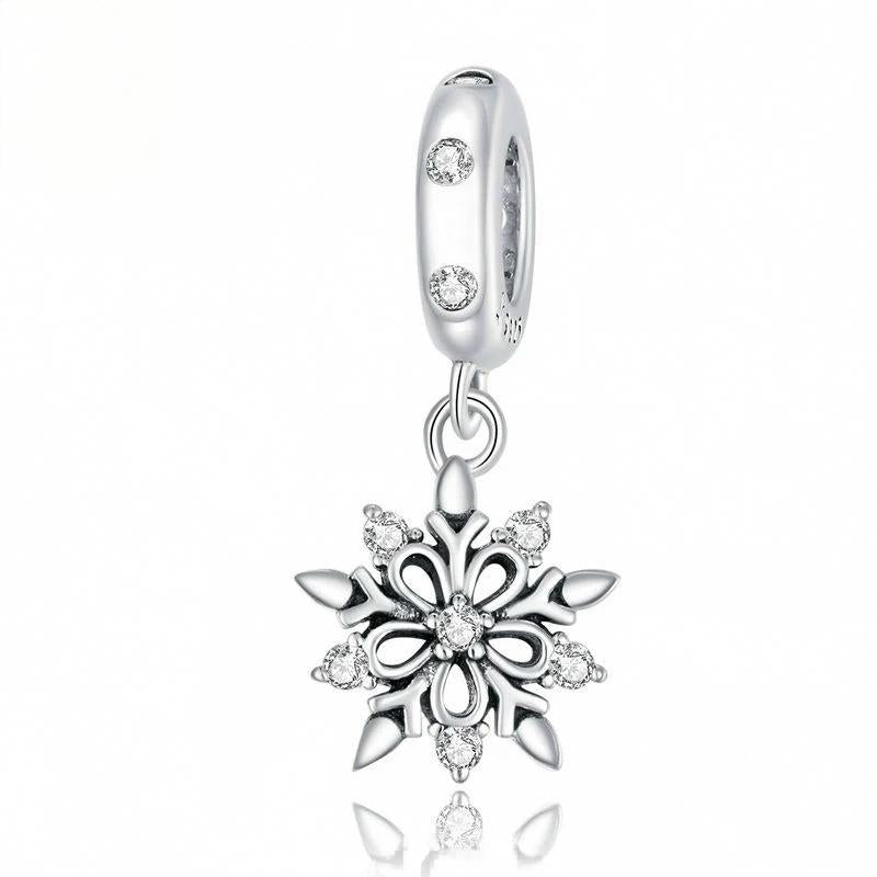 “Winter Whimsy” S925 Sterling Silver Snowflake Charm Bead