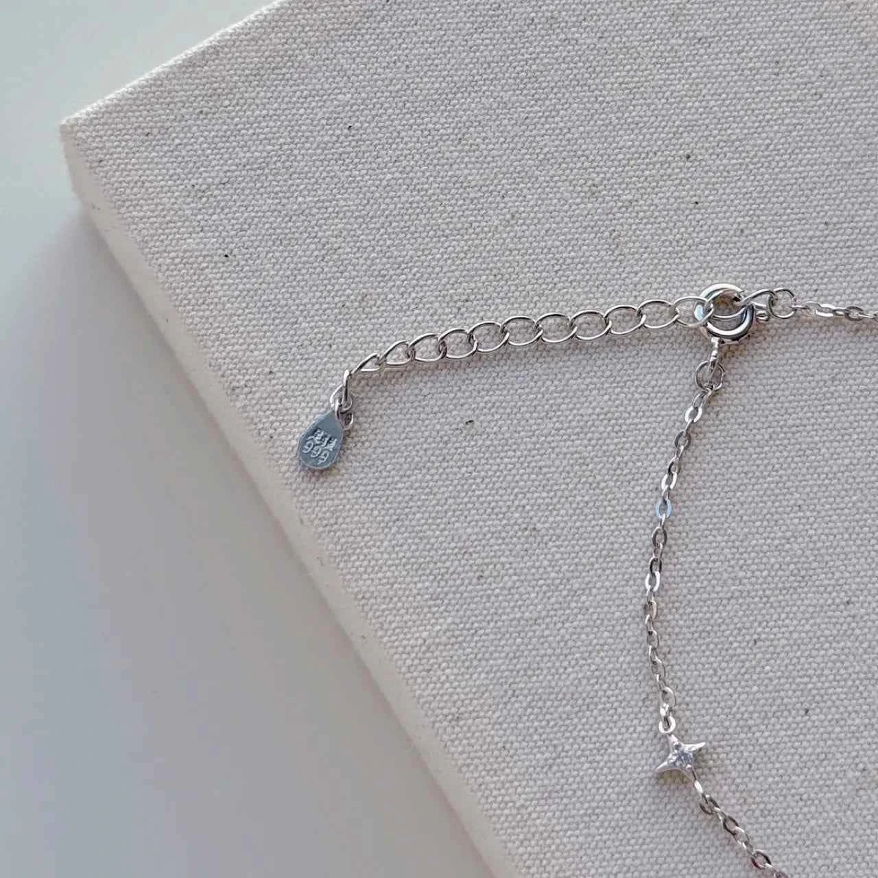 S925 Sterling Silver Heart Moon Star Jewelry Set Necklace Bracelet Earrings