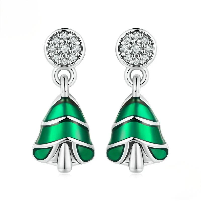 “Holiday Whimsy” S925 Sterling Silver Christmas Stud Earrings