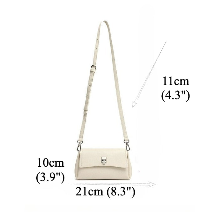 Women's Pebbled Cowhide Pillow Bag with Twist-Lock