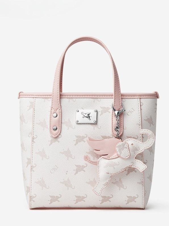 Women's Flying Elephant Monogram Mini Tote with Convertible Strap