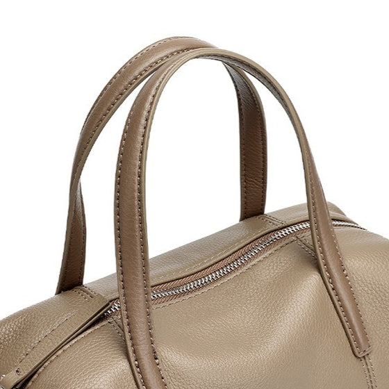 Women's Pebbled Cowhide Pillow Clutch Bag with Adjustable Strap