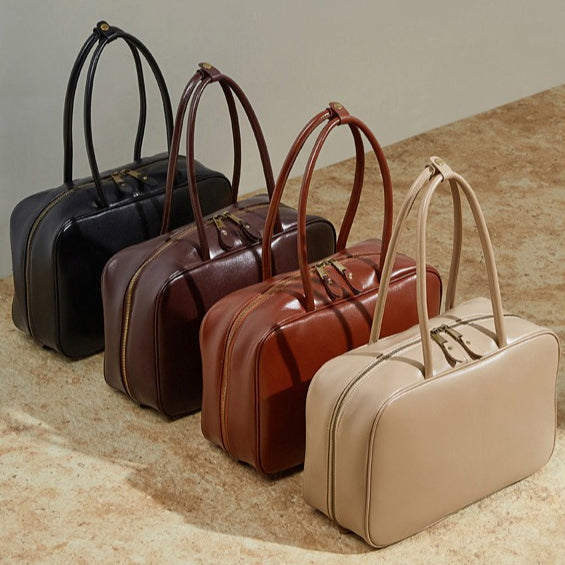 Women's Smooth Full-Grain Cowhide Boxy Work Bag