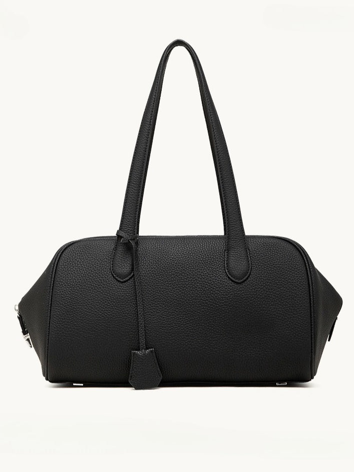 Women's Pebbled Cowhide East-West Bowling Tote Bag