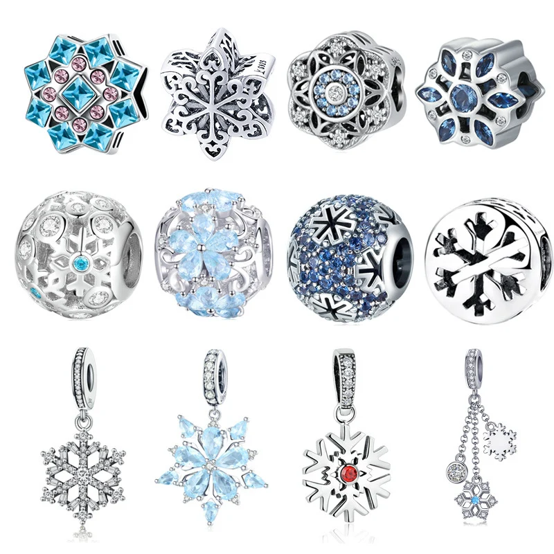 “Snowflake Collection” S925 Sterling Silver Winter Charm Bead