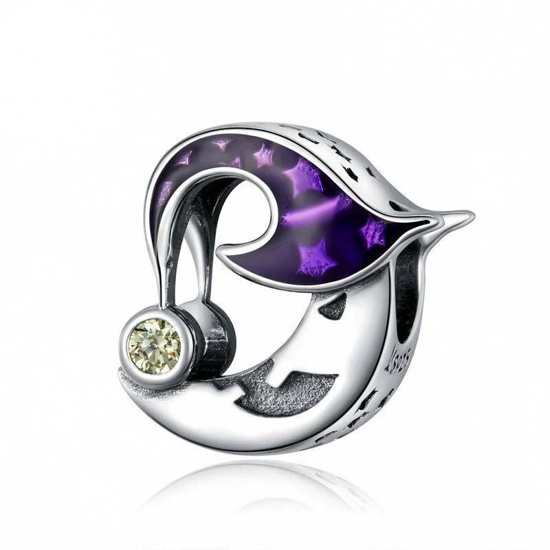 “Witch Moon” S925 Sterling Silver Halloween Bead