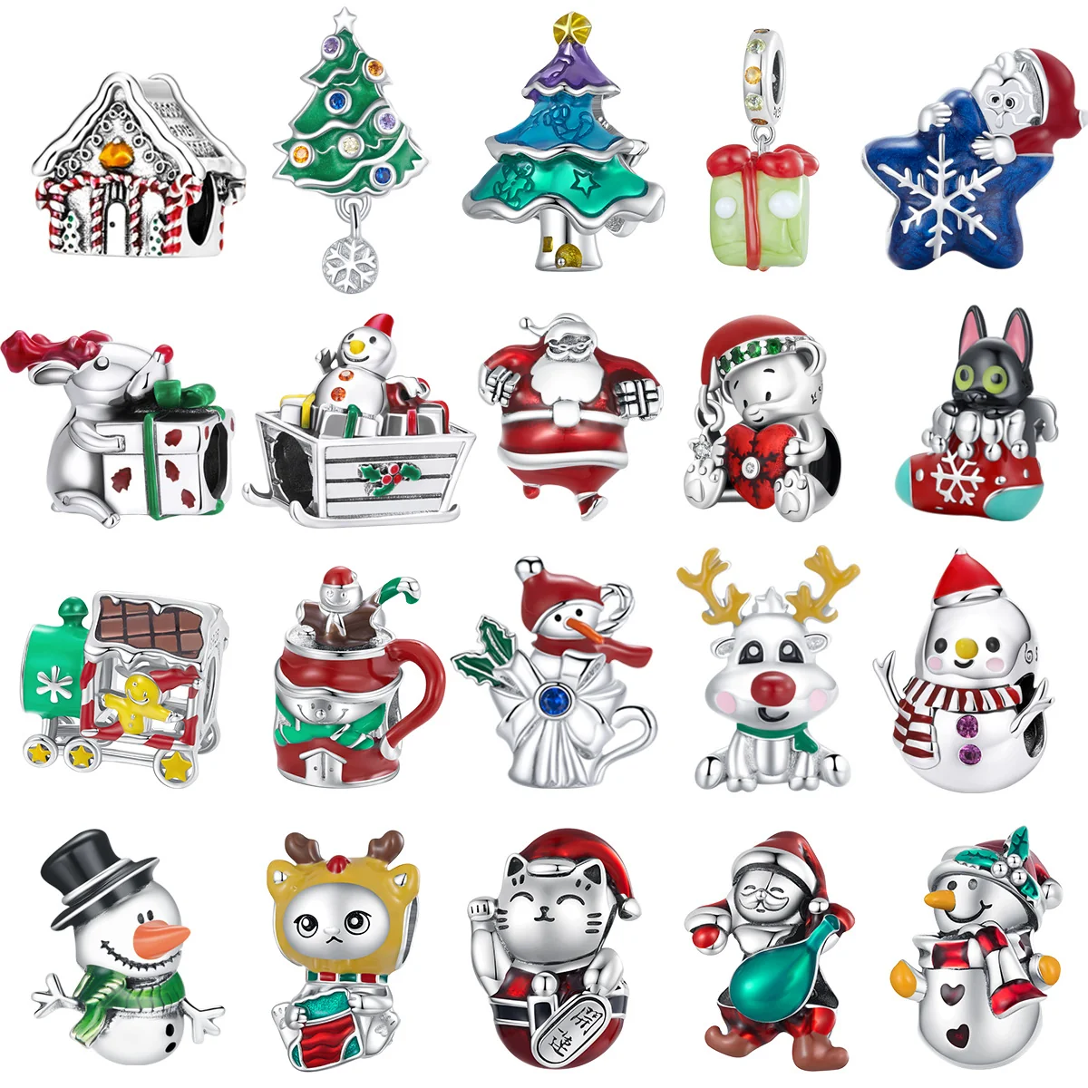 “Christmas Keepsakes” S925 Sterling Silver Christmas Charm Beads