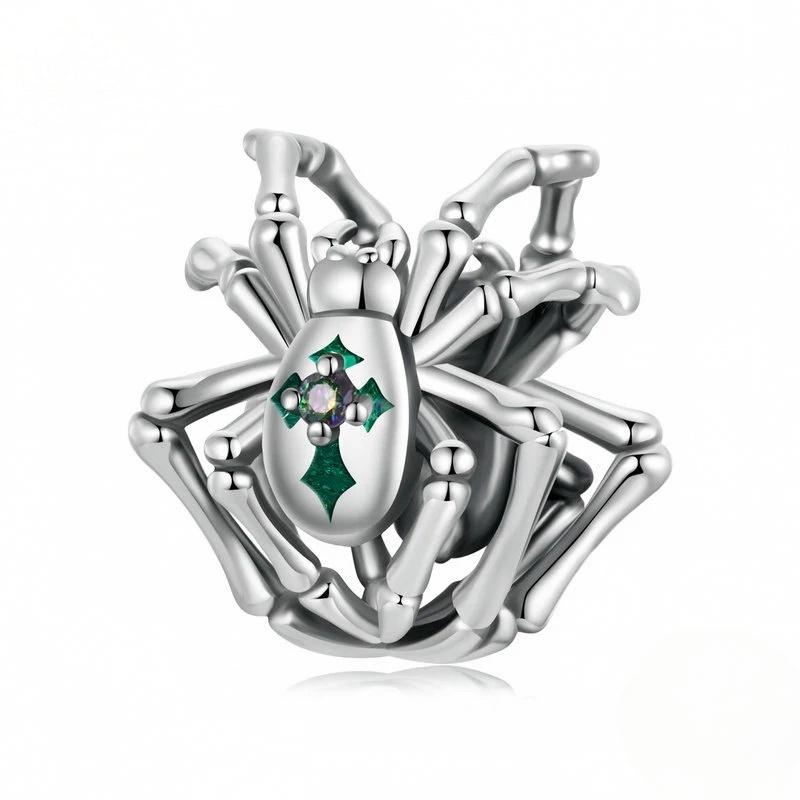 “Midnight Spider” S925 Sterling Silver Halloween Spider Bead