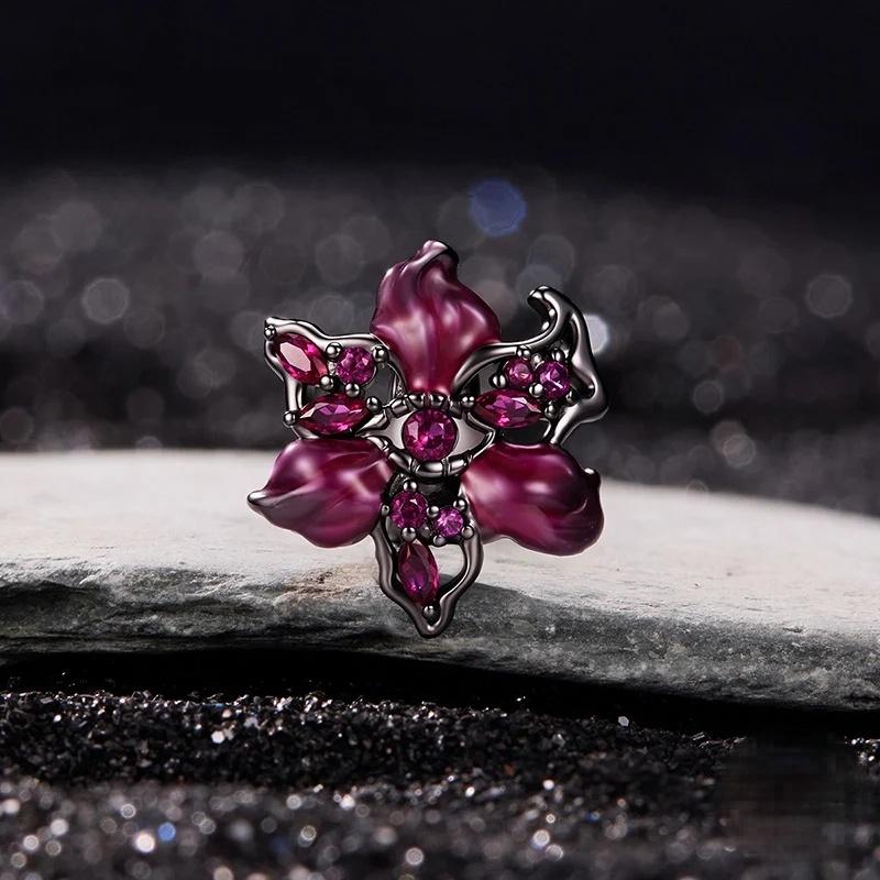 “Demon Bloom” S925 Sterling Silver Gothic Evil Eye Flower Bead