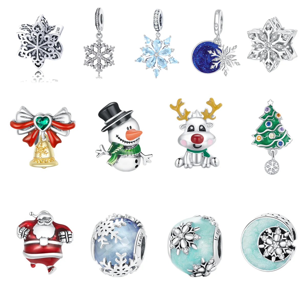 “Winter Charm” S925 Sterling Silver Christmas Charm Bead