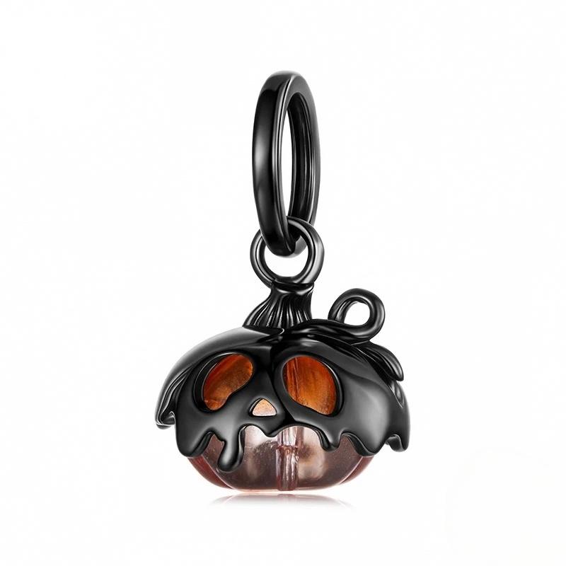 “Pumpkin Skull” S925 Sterling Silver Halloween DIY Pendant Bead