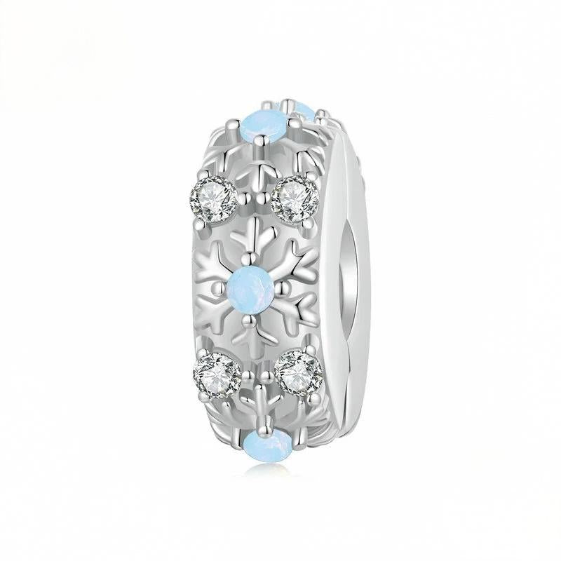 “Snowflake Spacer” S925 Sterling Silver Christmas Spacer Bead