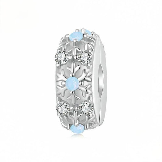 “Snowflake Spacer” S925 Sterling Silver Christmas Spacer Bead