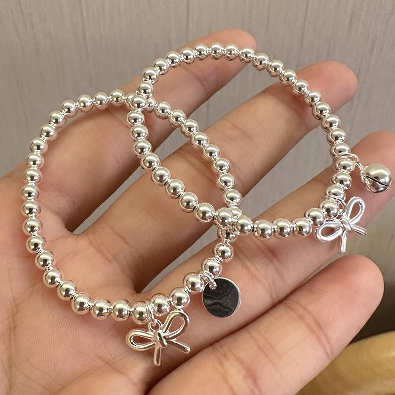 “Rainbow Smile” S925 Sterling Silver Rainbow Smile Beaded Bracelet
