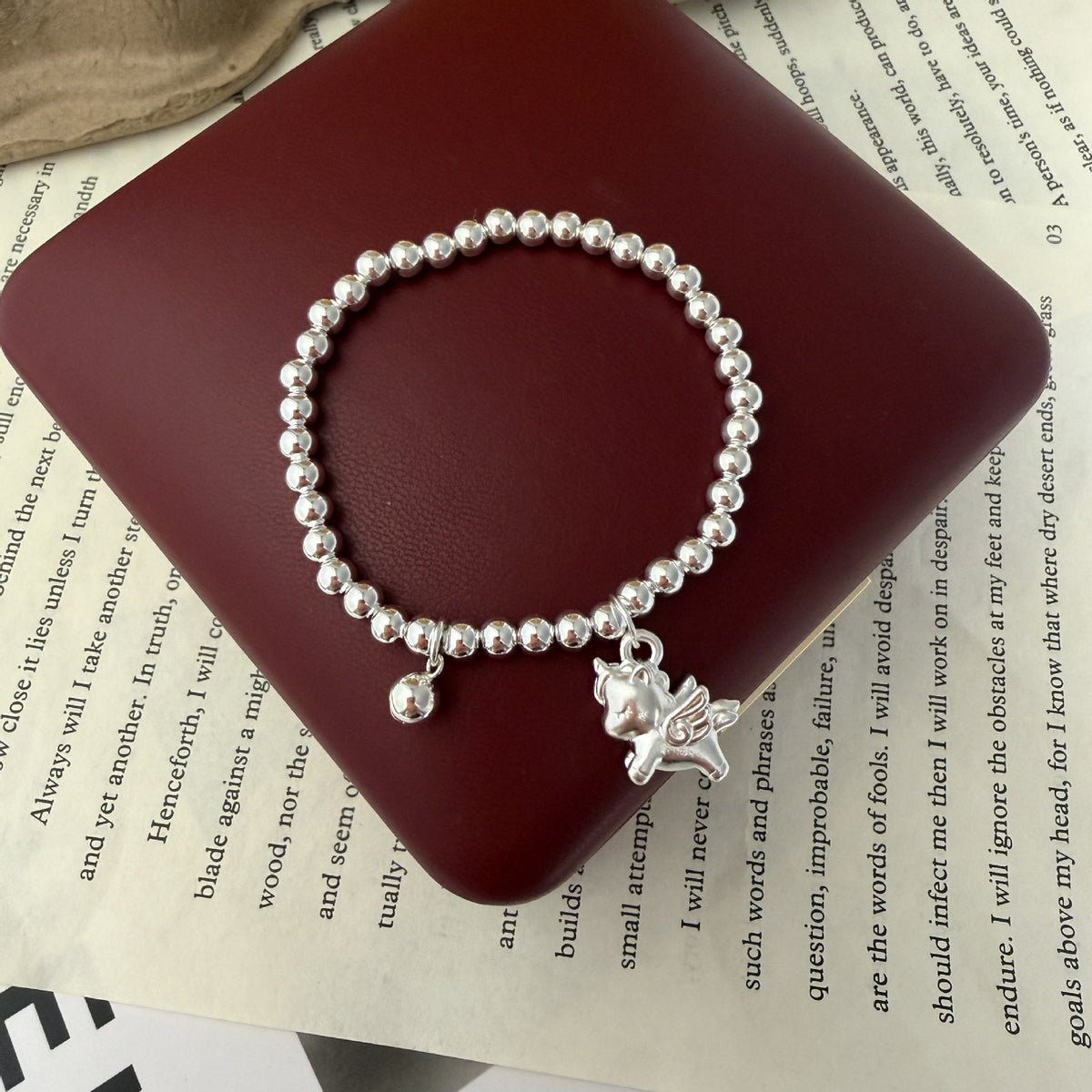 “Rainbow Smile” S925 Sterling Silver Rainbow Smile Beaded Bracelet