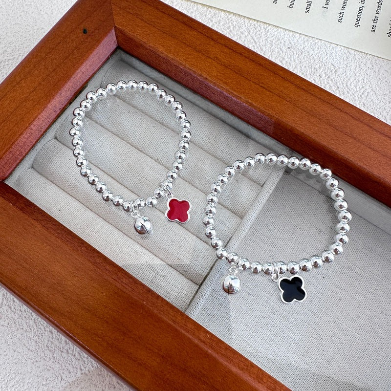 “Rainbow Smile” S925 Sterling Silver Rainbow Smile Beaded Bracelet