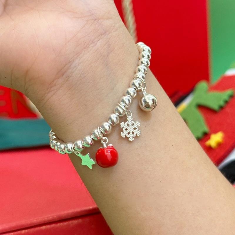 “Rainbow Smile” S925 Sterling Silver Rainbow Smile Beaded Bracelet