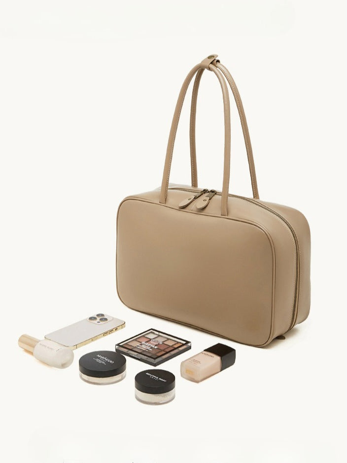 Women's Smooth Full-Grain Cowhide Boxy Work Bag