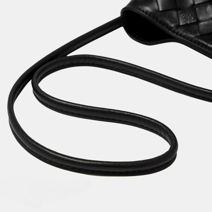 Women's Hand-Woven Sheepskin Bucket Crossbody Bag
