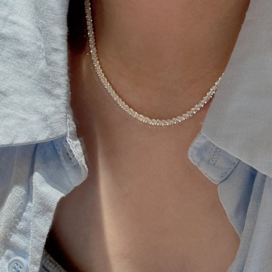 Gleam Slide S925 Sterling Silver Adjustable Necklace – Minimal & Elegant