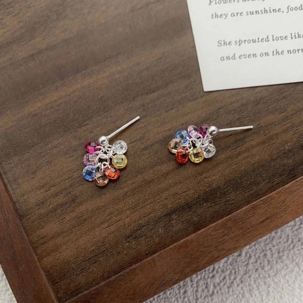 925 Sterling Silver Multicolor Cubic Zirconia Earrings – Colorful Sparkle Jewelry