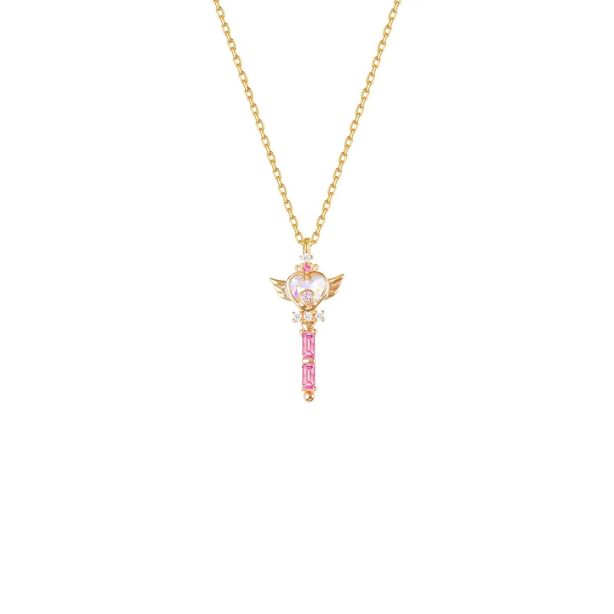 925 Silver Fairy Wand Necklace – Anime-Inspired Magical Pendant