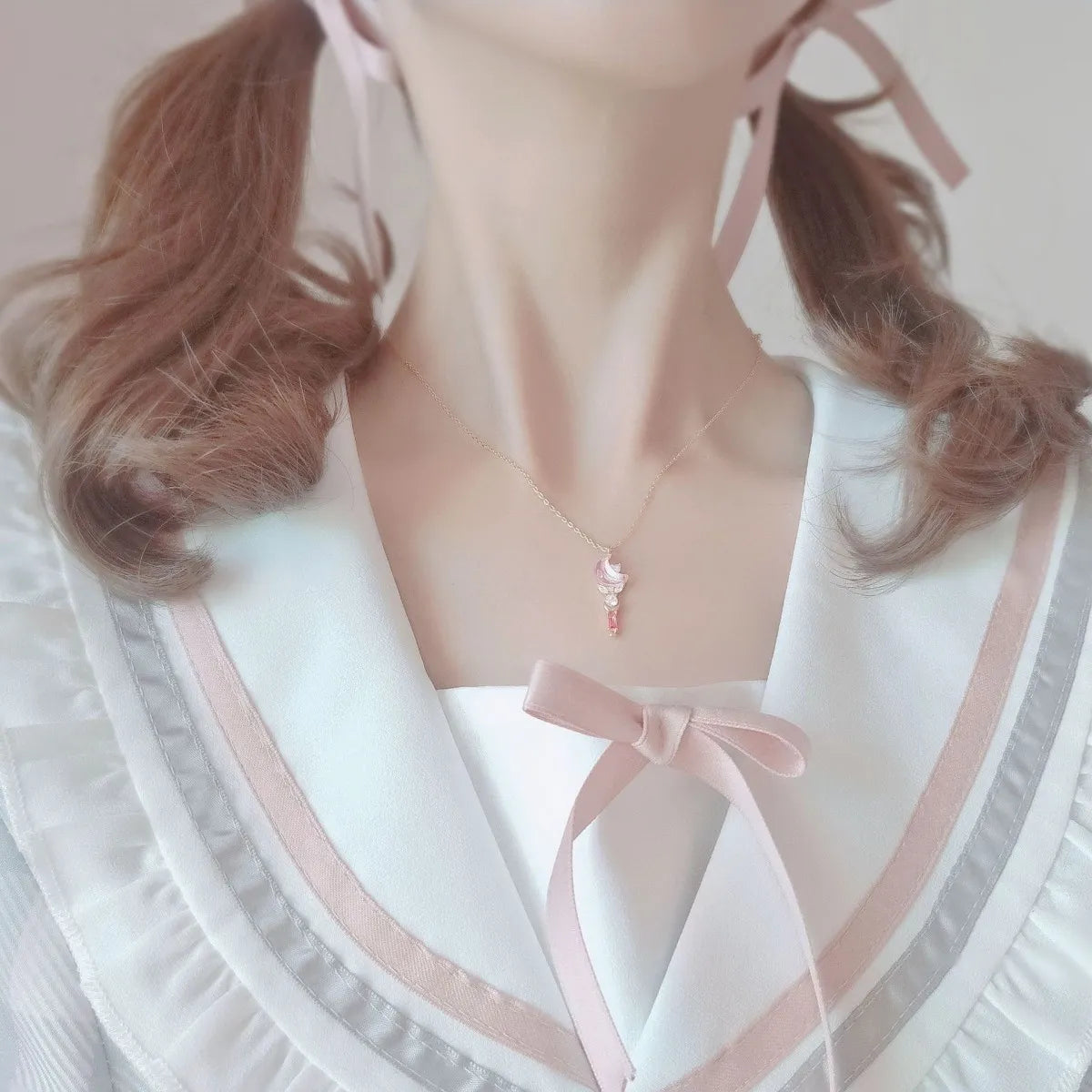 925 Silver Fairy Wand Necklace – Anime-Inspired Magical Pendant