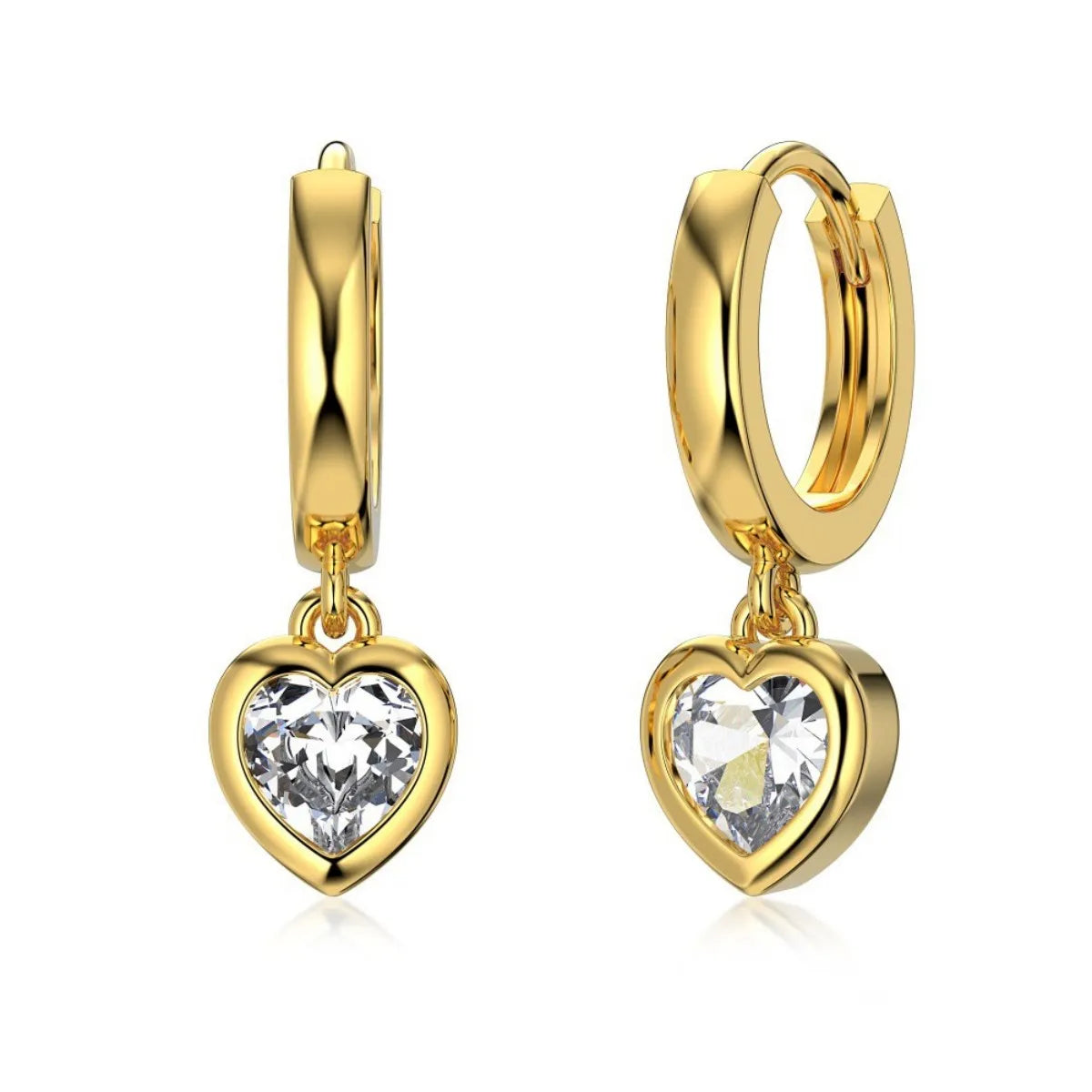S925 Silver Radiant Love Heart Zircon Earrings – Elegant & Sparkling