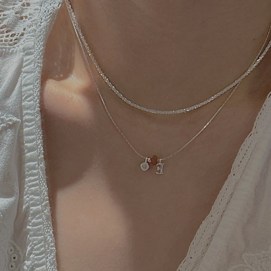 925 Silver Initial Necklace A–Z Letter Pendant Adjustable