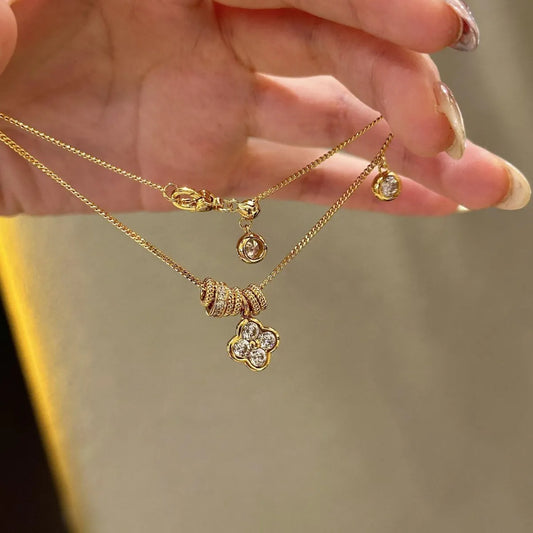 925 Silver Clover Necklace Four Leaf Pendant Gold or Silver